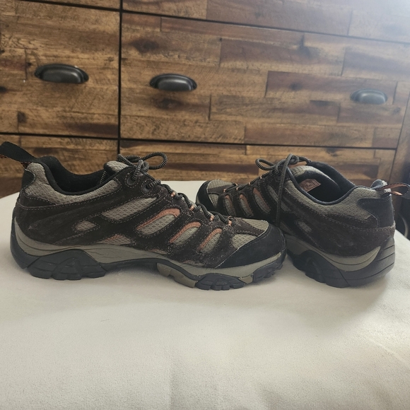 Merrell Sz 9 Men's Moab Hiking Shoes Brown Grey Gorpcore Outdoor Trailcore - Picture 6 of 16